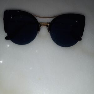 Nordstrom Black and Gold Aviator Sunglasses
